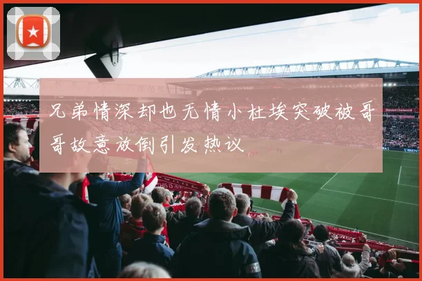 兄弟情深却也无情小杜埃突破被哥哥故意放倒引发热议